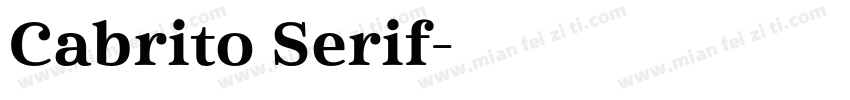Cabrito Serif字体转换